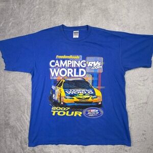 Gildan Heavy Cotton 2007 NASCAR Camping World Tour T Shirt XL Blue